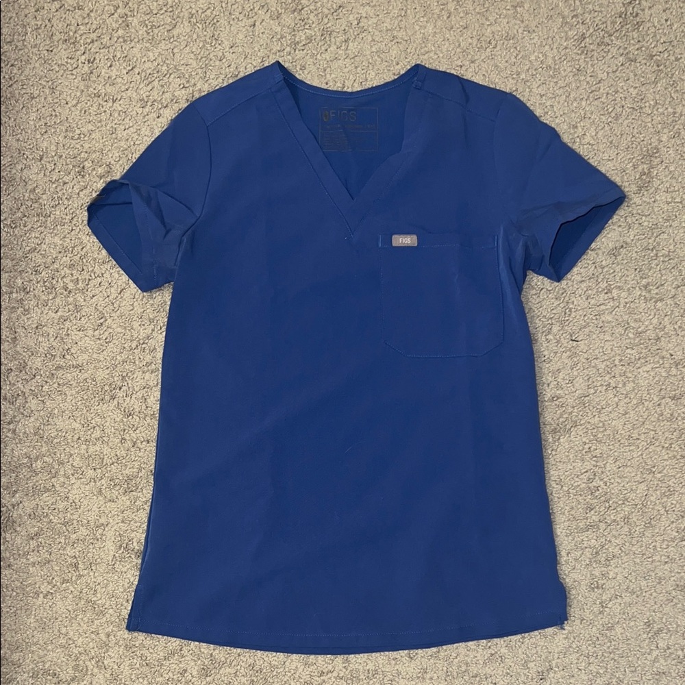 Figs Denim Blue Catarina Top